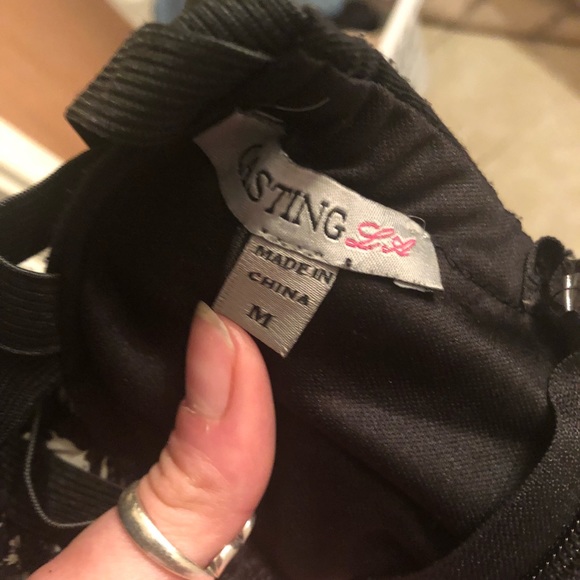 CASTING L.A STRAPLESS BLACK | NUDE HIGH LOW DRESS - Picture 3 of 4